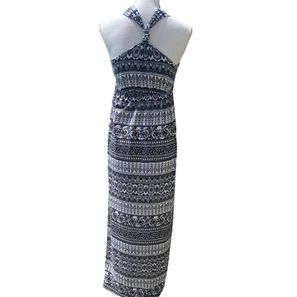 Pink Rose Black and White Paisley Maxi Dress - Picture 2 of 7